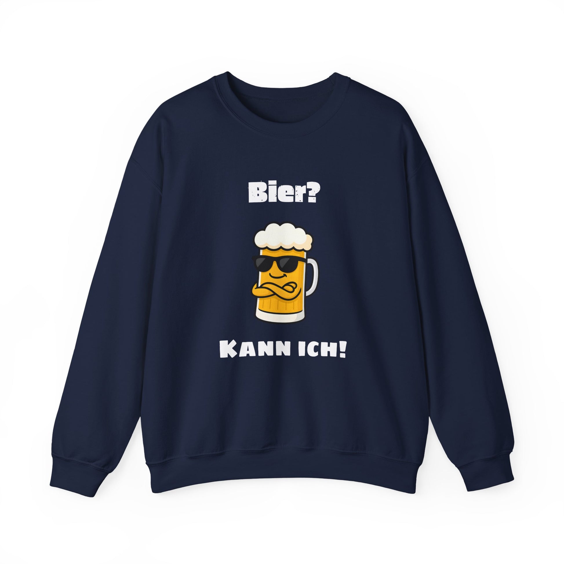Lustiges Bier-Sweatshirt mit Spruch „Bier? Kann ich!“