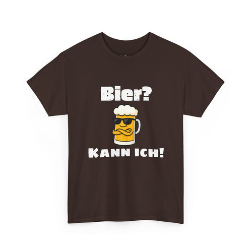 Lustiges Bier-T-Shirt mit Spruch „Bier? Kann ich!“