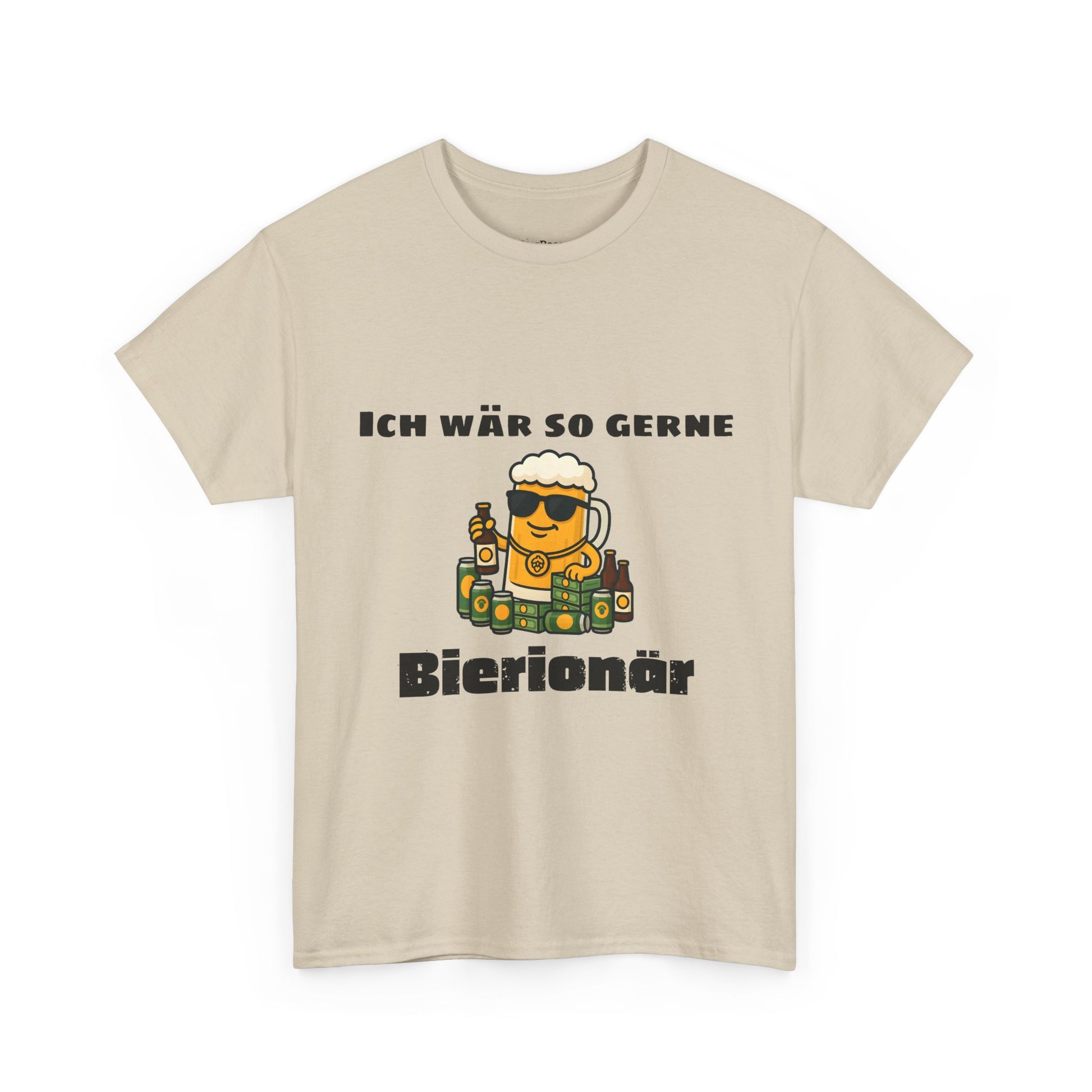 Lustiges Bier-T-Shirt mit Aufdruck „Ich wär so gerne Bierionär“