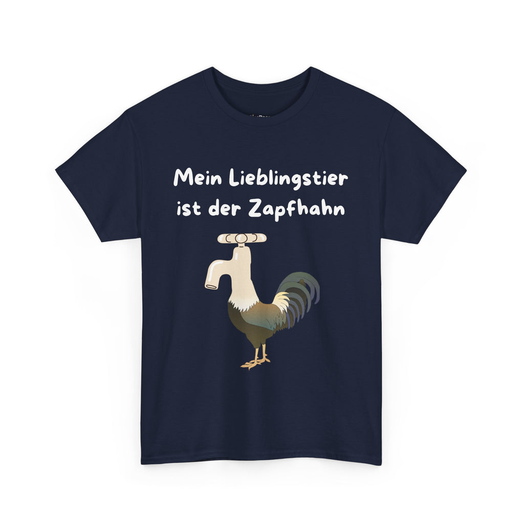 Lustiges Bier-T-Shirt mit Spruch „Mein Lieblingstier ist der Zapfhahn“