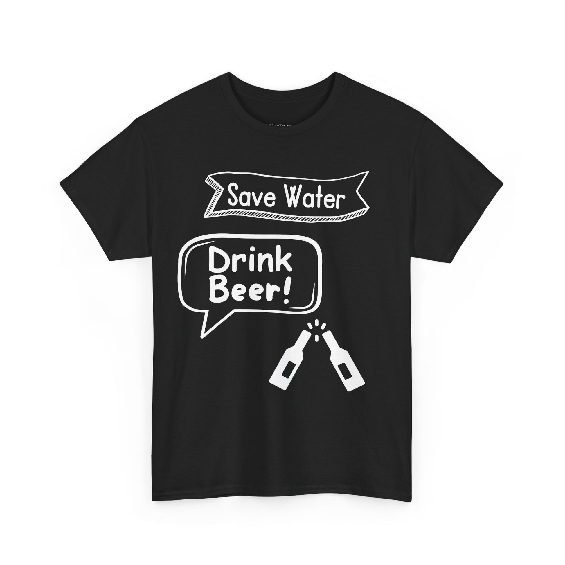 Lustiges Bier-T-Shirt mit Spruch „Save Water, Drink Beer“