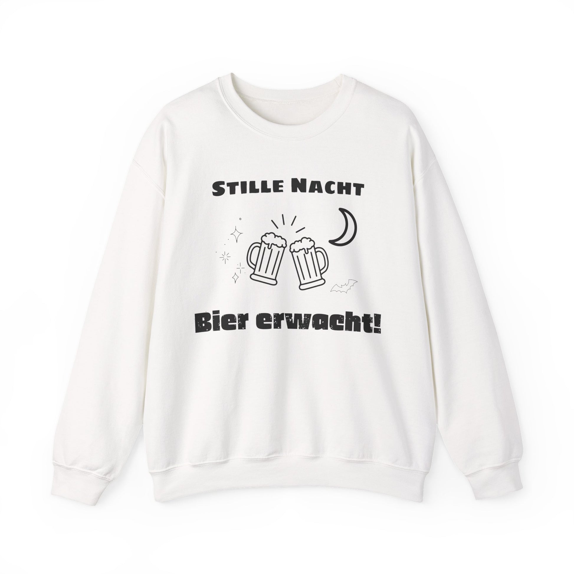 Lustiges Weihnachts-Sweatshirt mit Spruch „Stille Nacht, Bier erwacht!“